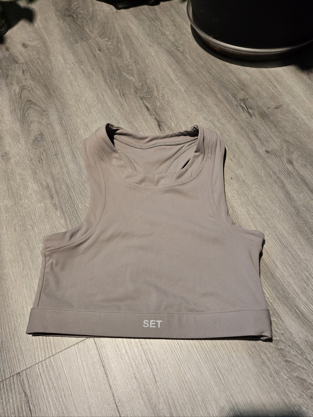 SET Active Grey Cropped Tank